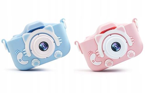 APARAT CYFROWY DLA DZIECI Dziecka Fotograficzny RÓŻOWY KOTEK + KARTA 4GB na Arena.pl