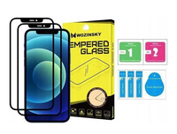 zestaw 2x szkło hartowane do iphone 12 mini ramka czarna wozinsky