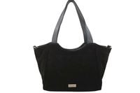 Torebka damska zamszowa typu worek - Czarna