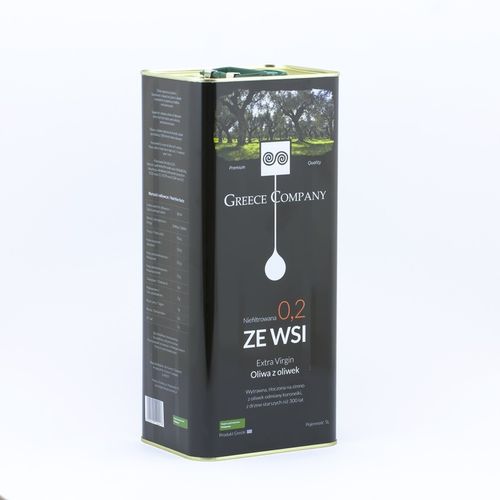 Oliwa z oliwek ZE WSI niefiltrowana Extra Virgin wytrawna 0.2% 5 L na Arena.pl