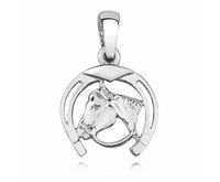 RODOWANY SREBRNY WISIOREK KOŃ KONIK PODKOWA HORSE