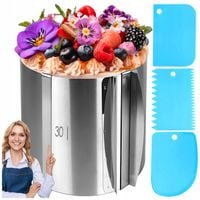 RANT do tortu WYSOKI REGULOWANY cukierniczy TORTOWNICA OKRĄGŁA 15 cm WYSOKA