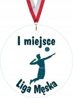 MEDAL Z PLEXI 5 cm nadruk UV siatkówka liga męska zawody mecz duży wybór