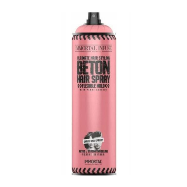IMMORTAL Pink Beton Flexible Hold Spray Matowy Lakier do włosów, 500ml zdjęcie 1