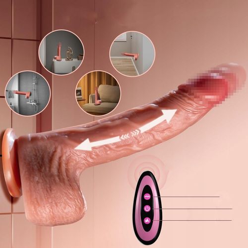 Dildo masturbator z teleskopowym i obrotowym i podgrzewanym wibratorem na Arena.pl