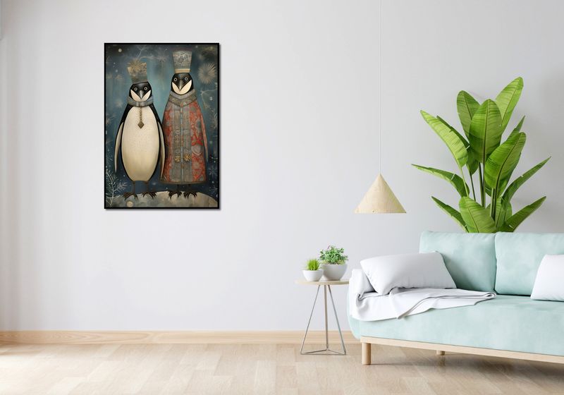 Plakat 68x98cm Królewskie Pingwiny zdjęcie 4