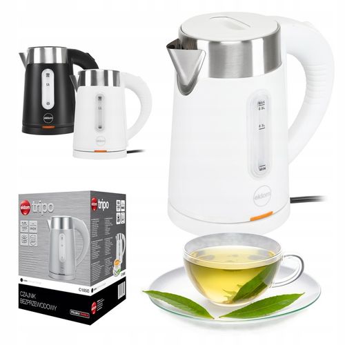 CZAJNIK ELEKTRYCZNY BEZPRZEWODOWY 0,8L BIAŁY MAŁY TURYSTYCZNY 1000 W na Arena.pl