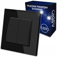 3x Włącznik Schodowy Podwójny Wyłącznik Podtynkowy Szklany APPIO