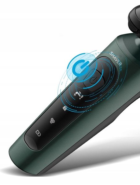 GOLARKA MĘSKA TRYMER MASZYNKA DO BRODY GŁOWY 3W1 ZIELONA Z AKUMULATOREM zdjęcie 4