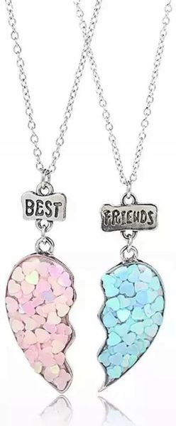 ŁAŃCUSZKI BFF DLA PRZYJACIÓŁEK ZESTAW SERCE 2 szt. zdjęcie 1