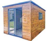 Schowek - Domek Ogrodowy 2,5x2,5m - Okno Jasny Orzech Dach spad   ID608