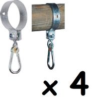 Zestaw obejm okrągłe do huśtawki 4 szt. 100mm 10cm