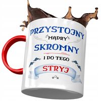Kubek Czerwony Dla Stryja Na Urodziny Na Prezent Z Nadrukiem Ze Zdjęciem