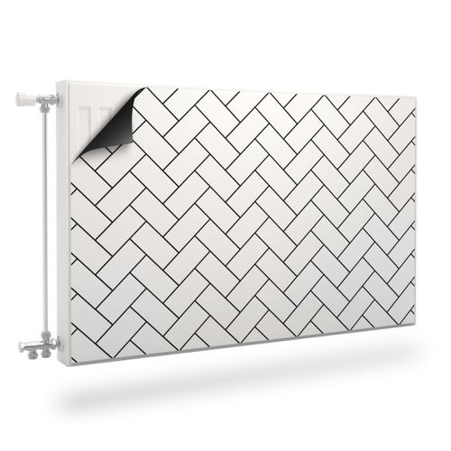 MASKOWNICA Magnetyczna Na Grzejnik Biała Jodełka Mozaika 100cm x 60cm na Arena.pl