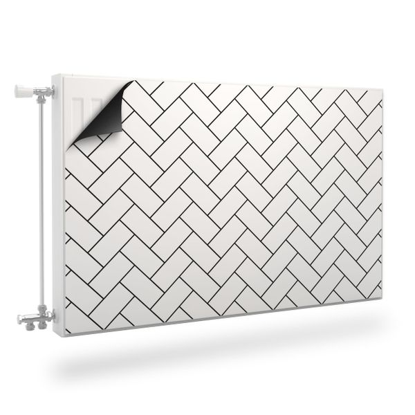 MASKOWNICA Magnetyczna Na Grzejnik Biała Jodełka Mozaika 100cm x 60cm zdjęcie 1