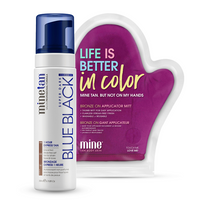 MineTan Blue Black Pianka Samoopalająca + Rękawica