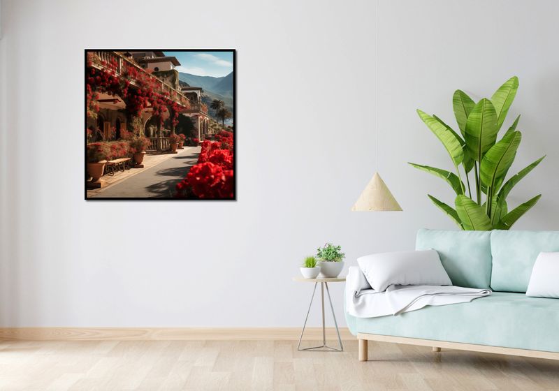 Plakat 90x90cm Czerwona Idylla zdjęcie 4