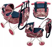 WÓZEK WÓZECZEK DLA LALEK GŁĘBOKI GONDOLA + TORBA