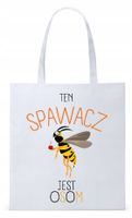 Dla Spawacza Prezent Torba Eco Biała Shopper Z Nadrukiem Ze Zdjęciem