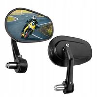 2szt Lusterka motocyklowe na kierownicę Uniwersalne 360° 7/8'' 22mm czarne
