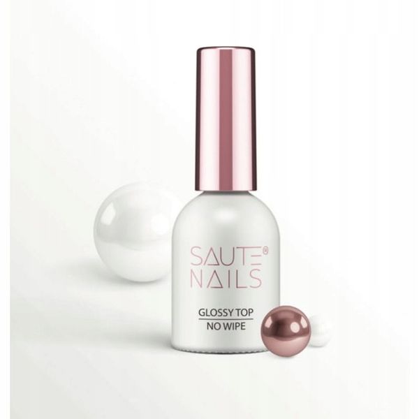Saute Nails Glossy Top No Wipe Do Paznokci 8ml zdjęcie 3