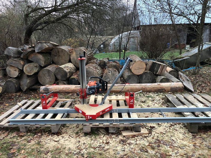 Przystawka do piły łańcuchowej mini trak mobilny traczek tartak drewna zdjęcie 7