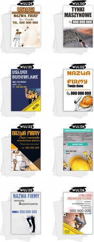 Ulotki A5 reklamowe firmowe 1000 szt dużo wzorów USŁUGI OGÓLNOBUDOWLANE na Arena.pl