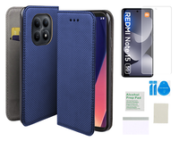 Etui z klapką do XIAOMI REDMI NOTE 15 5G case niebieski +folia ochronna TPU