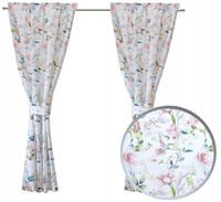KOMPLET zasłon do pokoju dziewczynki nastolatki KWIATY koliber delikatne