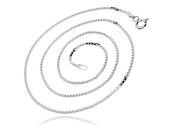 Delikatny srebrny łańcuszek wenecjana kostka wenecka kwadrat cube 50 cm srebro 925 KVD_015