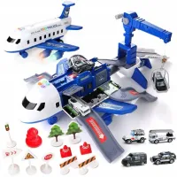 DUZY Samolot rozkładany Parking i dzwig Policja