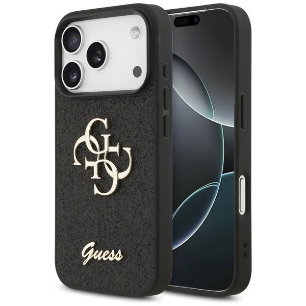 Etui Guess Fixed Glitter Big 4G do iPhone 17 Pro czarny zdjęcie 1