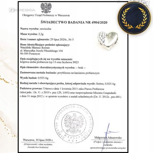 CHARMS srebrne SERCE GRAWER srebro koralik zawieszka charms 925 SERDUSZKO na Arena.pl