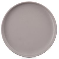 Talerz Obiadowy Duży Płytki Płaski na Obiad Ceramiczny Szary 26,5 cm