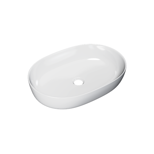 Jima umywalka nablatowa 61x41 cm owalna, biały połysk na Arena.pl