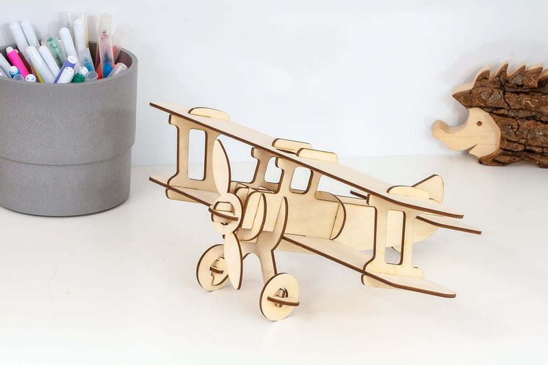 Samolot dwupłatowy, puzzle 3D 19 el. zdjęcie 6