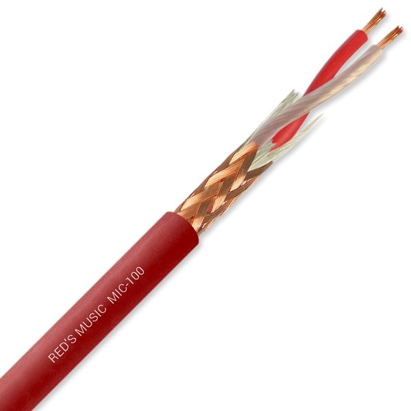 Kabel przewód mikrofonowy XLR XLR 8 m 0,23mm czerwony Red's Music MC0180-RED PL zdjęcie 3