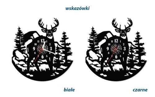 Zegar ścienny z płyty winylowej Jeleń w górach 49.5 na Arena.pl