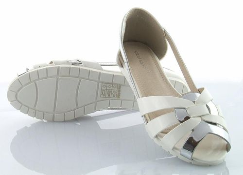 SANDAŁY BALERINKI PŁASKIE BIAŁE 41 na Arena.pl