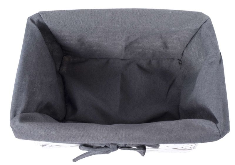 Koszyk wiklinowy 30x20x15 cm - biało-szary zdjęcie 6