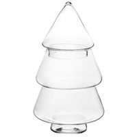 Pojemnik świateczny, szklany 23 cm na ciastka, cukierki, dekoracje świąteczne, choinka, bezbarwny