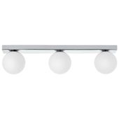 Plafon LAMPA sufitowa MIJA 10761303 Kaspa szklana OPRAWA kule balls na listwie modernistyczne chrom białe