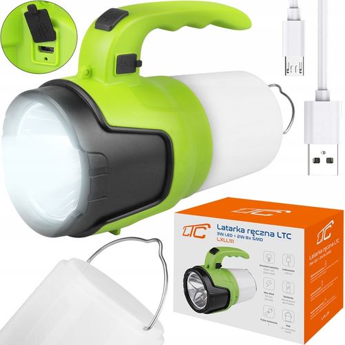 LATARKA AKUMULATOROWA MOCNY SZPERACZ LED USB na Arena.pl