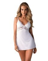 Bielizna-810-Bab-2 Babydoll I Stringi Biała L/Xl