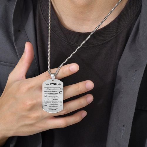 Srebrny naszyjnik NIEŚMIERTELNIK PREZENT dla syna grawer GRATIS na Arena.pl