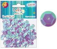 cekiny 12szt  pastelowe FIOLETOWE 8mm 10g | WMT-111