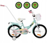 ROWEREK DZIECIĘCY 16 CALI ROWER DLA DZIEWCZYNKI KOSZYK I PROWADNIK + GRATIS