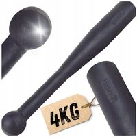 Maczuga żeliwna do ćwiczeń fit siłownia obciążenie clubbell KAWMET 2 x 4kg