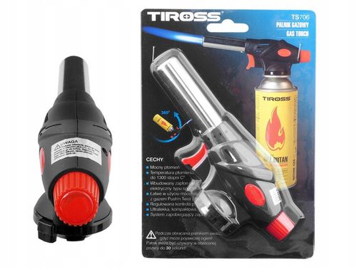 PALNIK RĘCZNY GAZOWY AUTOZAPŁON TS-706 TIROSS+4gaz na Arena.pl