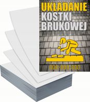 Ulotki A6 reklamowe firmowe 1000 szt RÓŻNE WZORY UKŁADANIE KOSTKI BRUKOWEJ
